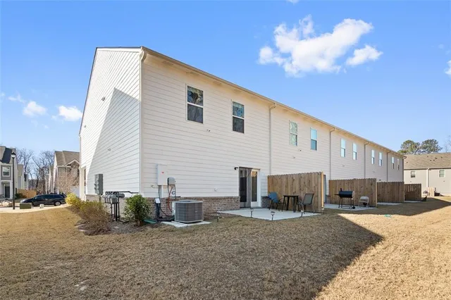 a view of a house with a patio
