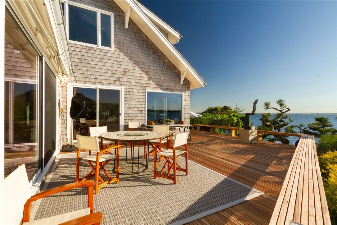 79 Shore Road Bristol, RI 02809 - Photo 27 of 47 Intimate shorefront dining from the Guest House dining room