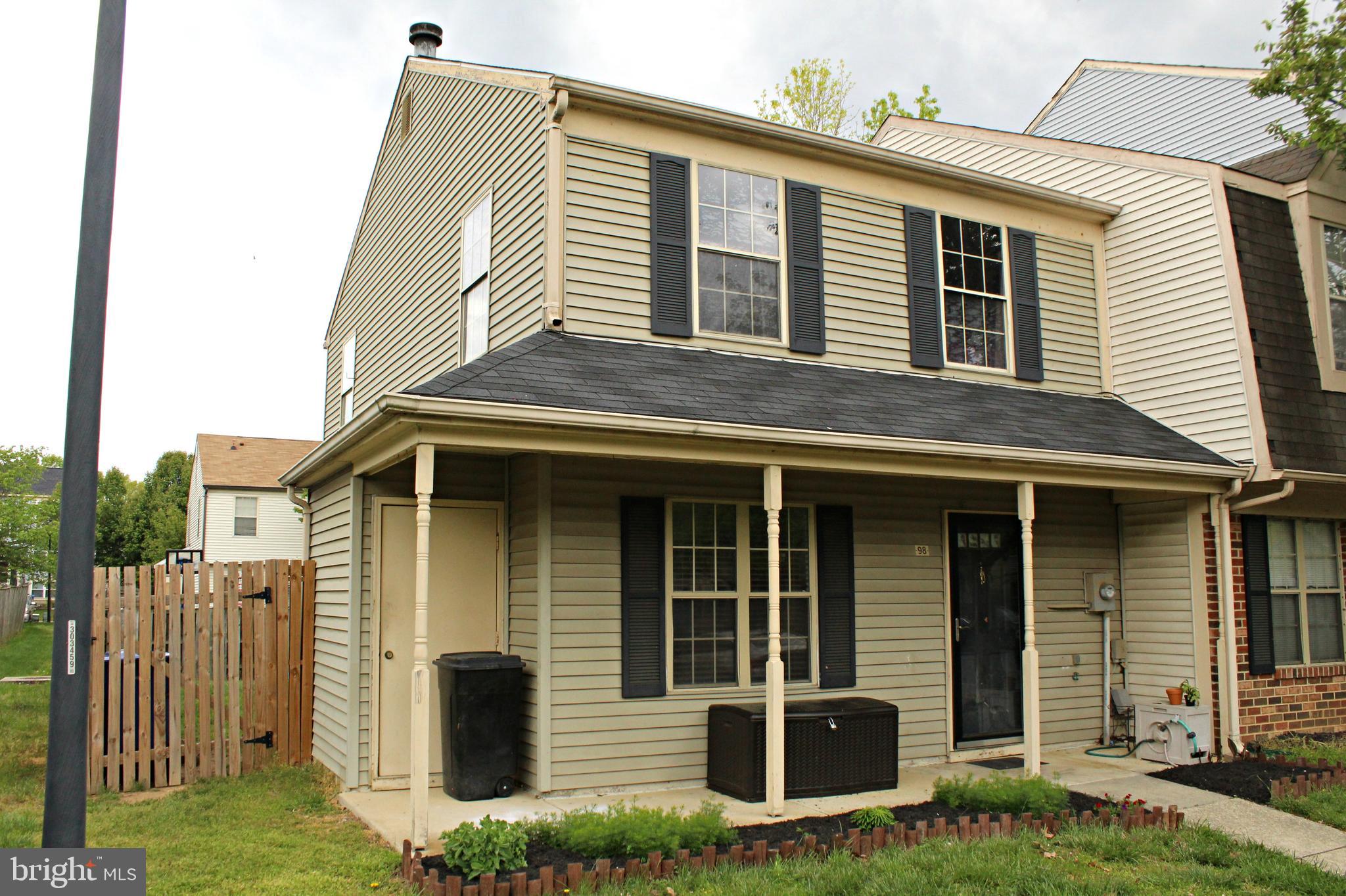 98 Riverside Run Drive Indian Head, MD 20640 - Photo 1 of 12 End unit townhome with fully fenced back yard!