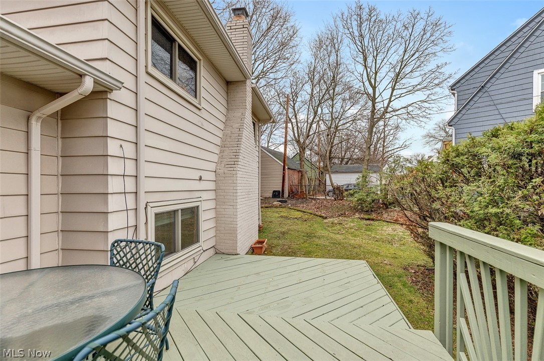 2990 Hampton Road Cleveland, OH 44120 - Photo 4 of 29 Wooden terrace with a lawn and outdoor dining space