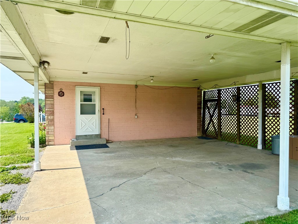 923 Archer Hill Road Colliers, WV 26035 - Photo 4 of 33 View of patio / terrace with an attached carport