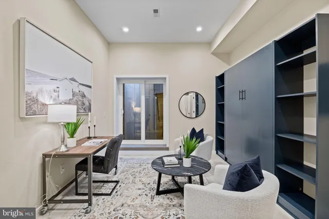 a view of city with tall buildings