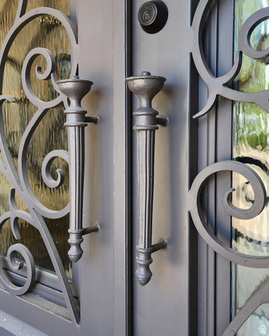 2204 Bridgewater Road Cedar City, UT 84721 - Photo 35 of 40 Beautifully Designed ron Front Door and Grand Entry with Ornate Iron Scrollwork and Textured Glass Panels