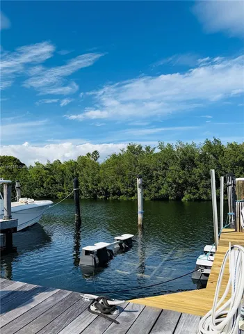 a view of a lake with outdoor space