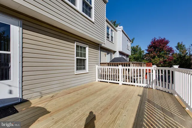 a view of a wooden deck