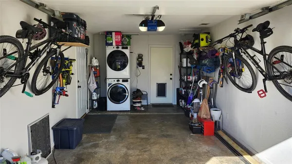 a view of a storage and utility room