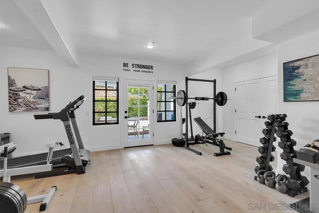 17101 Circa Oriente Rancho Santa Fe, CA 92067 - Photo 12 of 35 a view of a room with gym equipment