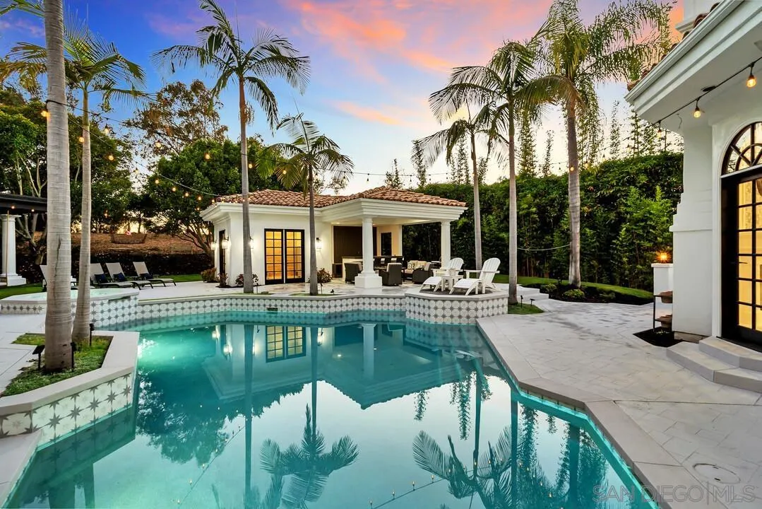 17101 Circa Oriente Rancho Santa Fe, CA 92067 - Photo 23 of 35 a view of a house with swimming pool and porch