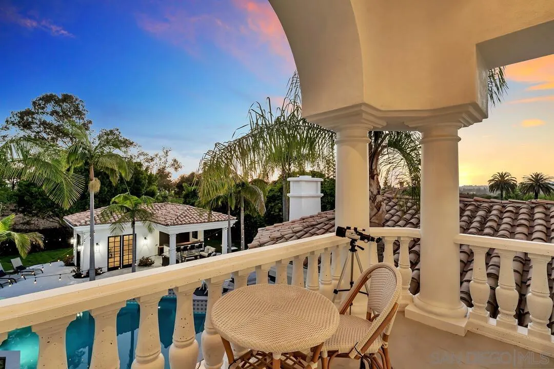 17101 Circa Oriente Rancho Santa Fe, CA 92067 - Photo 25 of 35 a balcony with table and chairs