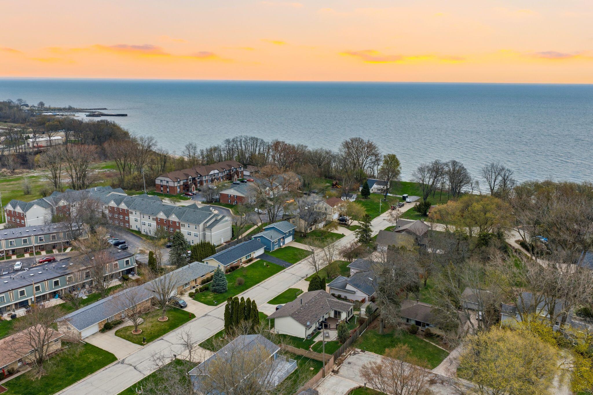 321 Lakeview Road South Milwaukee, WI 53172 - Photo 39 of 40 Lake Michigan - Drone