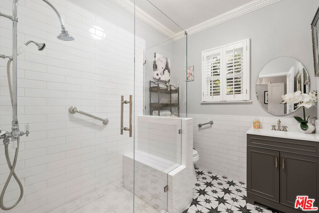 820 North Verano Drive Glendora, CA 91741 - Photo 22 of 50 a bathroom with a sink a toilet and shower