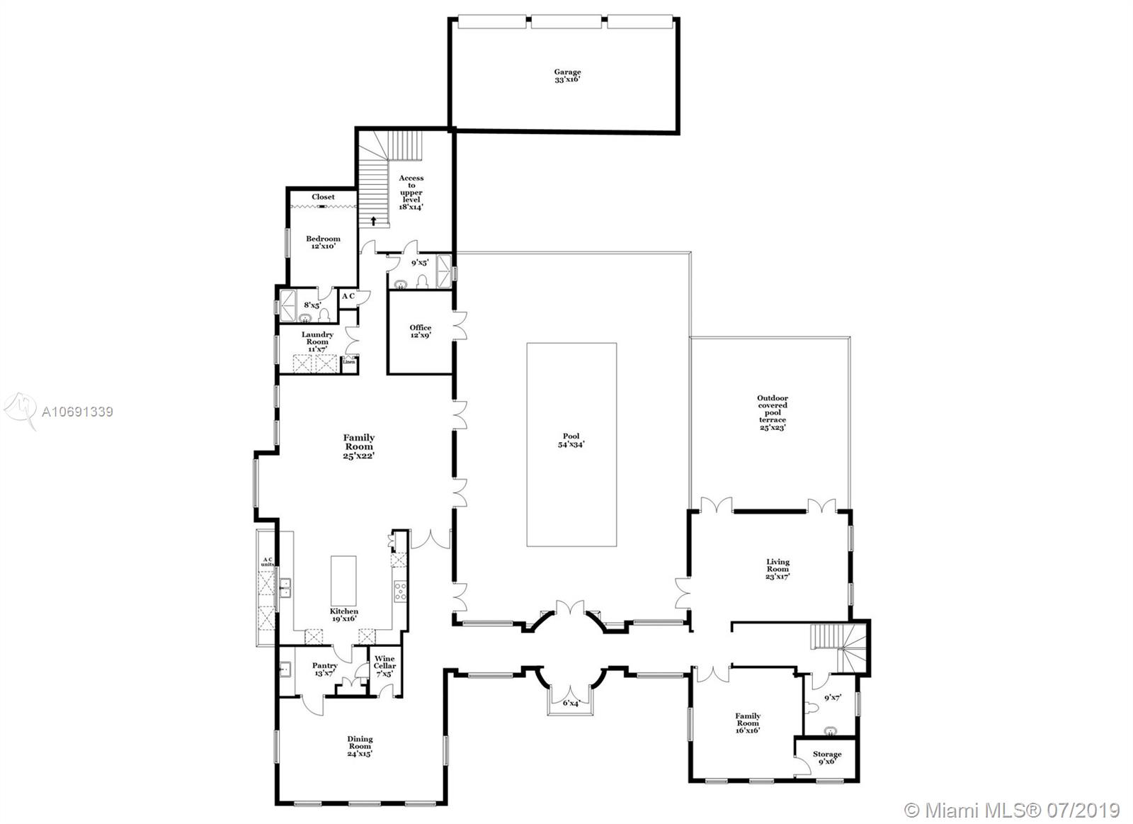 441 Island Drive Key Biscayne, FL 33149 - Photo 27 of 47 FIRST FLOOR PLAN