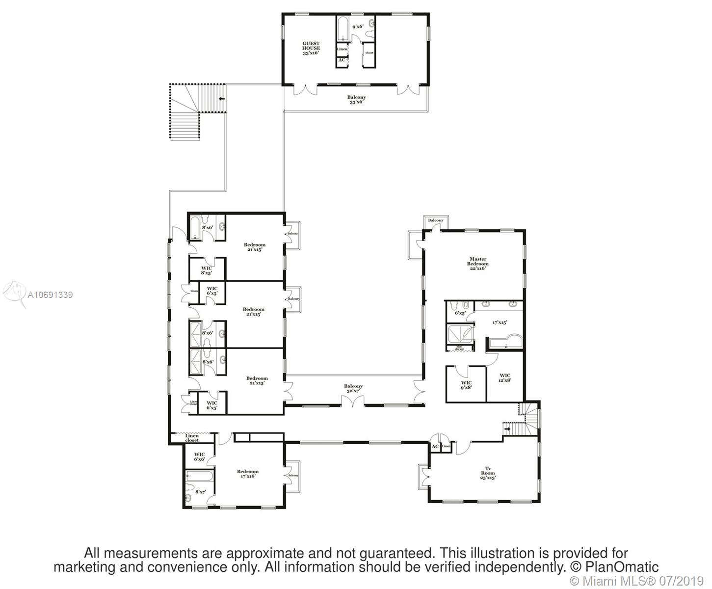 441 Island Drive Key Biscayne, FL 33149 - Photo 28 of 47 SECOND FLOOR PLAN