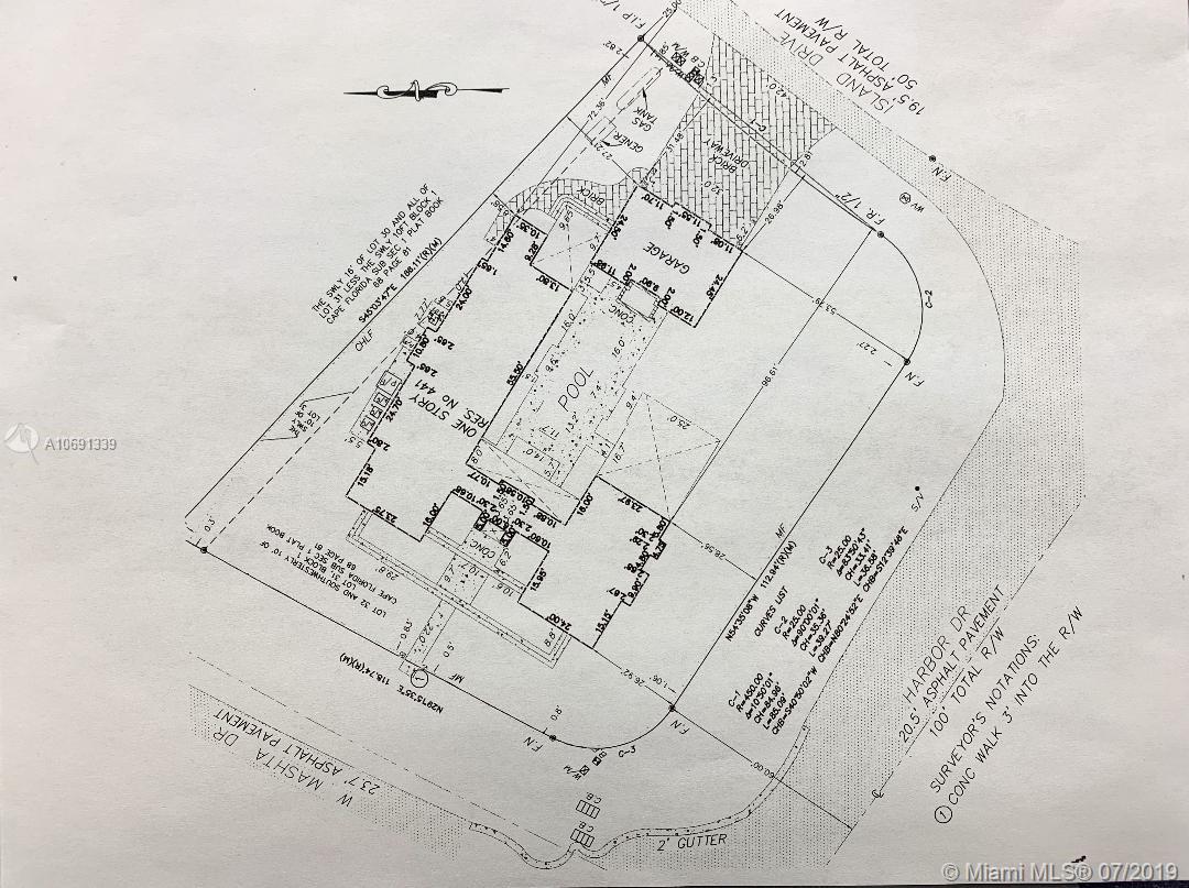 441 Island Drive Key Biscayne, FL 33149 - Photo 47 of 47 LAND SURVEY