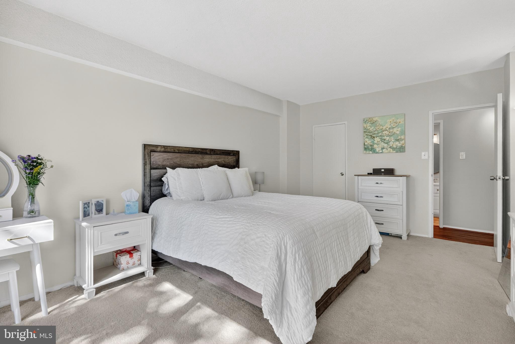 4141 North Henderson Road, Unit 302 Arlington, VA 22203 - Photo 13 of 40 a spacious bedroom with a bed and a cabinets