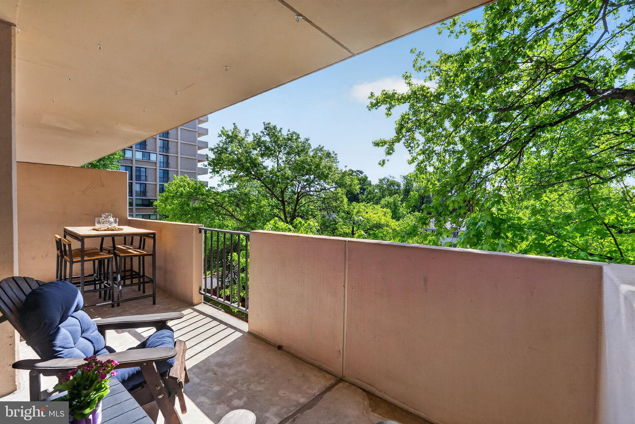 4141 North Henderson Road, Unit 302 Arlington, VA 22203 - Photo 23 of 40 a balcony with wooden floor