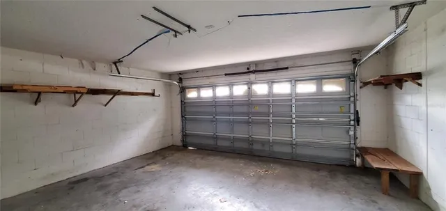 a view of a store room with racks