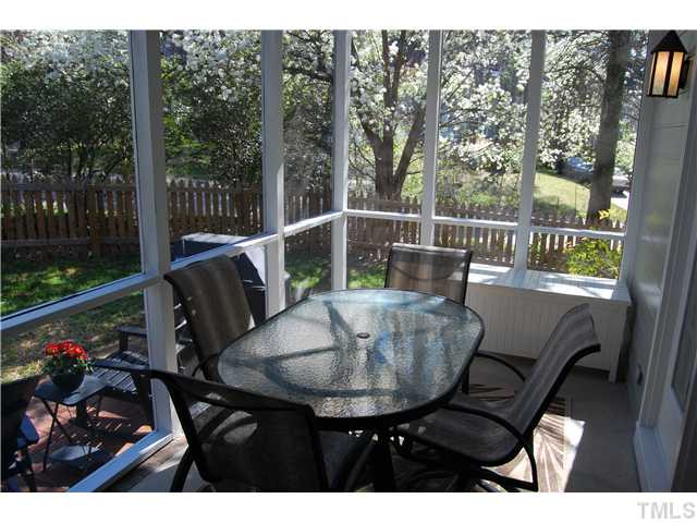 2 Swallows Ridge Court Durham, NC 27713 - Photo 16 of 25 What a beautiful time of the year to see this home. Dine on the screen porch anytime! Screened Porch