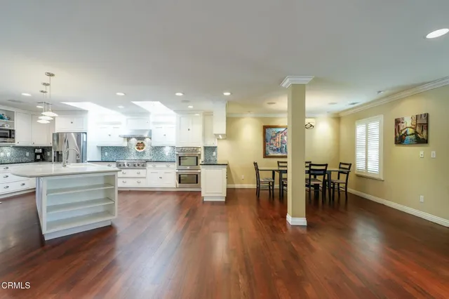 a view of kitchen with breakfast area