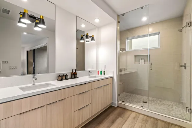 a view of city from a balcony