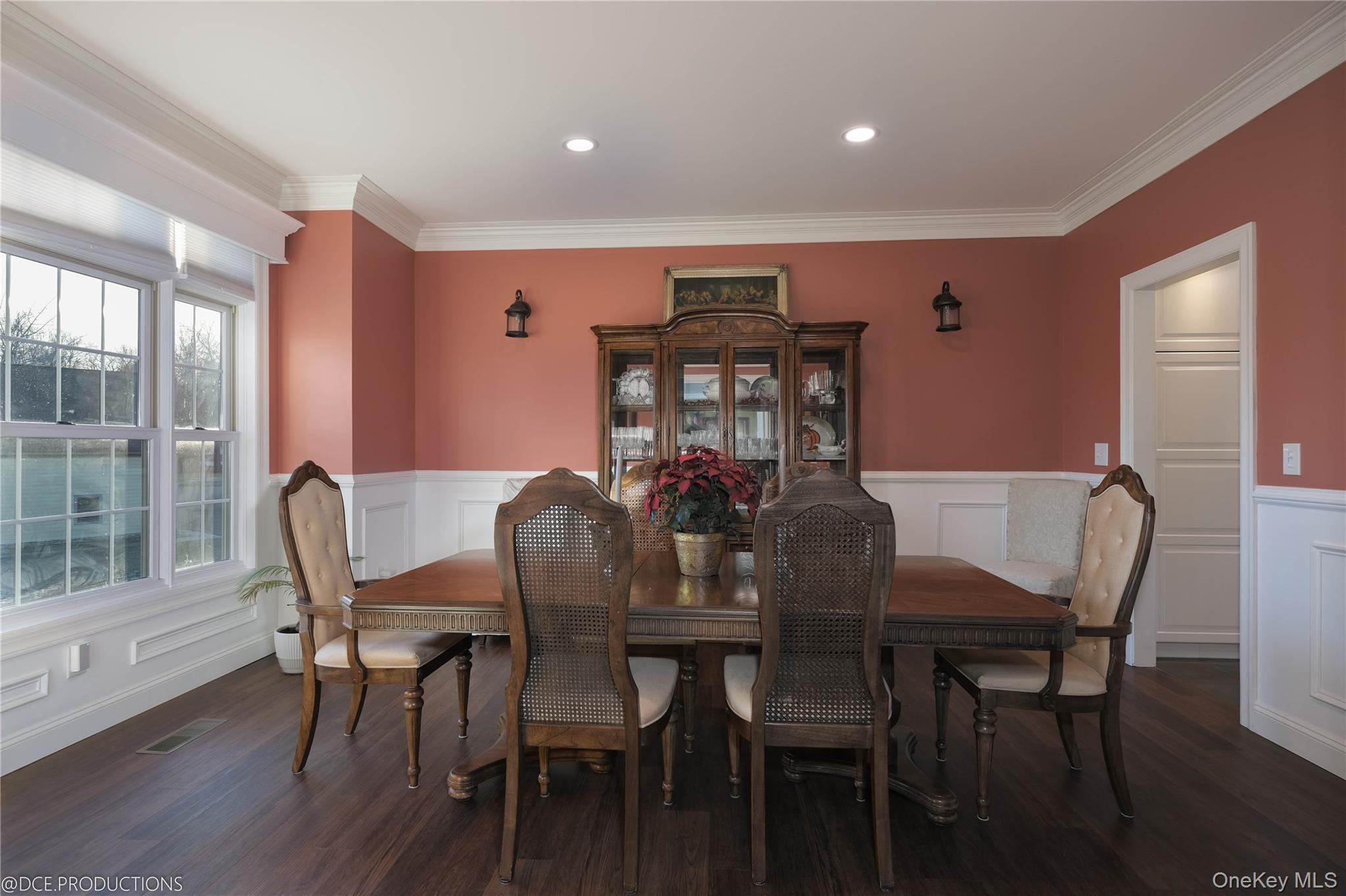 163 Hapeman Hill Road Red Hook, NY 12571 - Photo 19 of 50 Formal dining room with great natural light, wainscoting, ornamental molding and wood finished floors