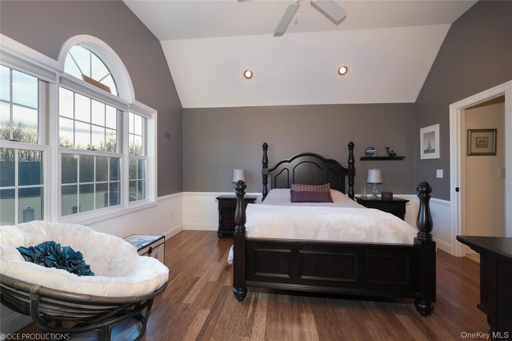 163 Hapeman Hill Road Red Hook, NY 12571 - Photo 27 of 50 Bedroom featuring hardwood floors, high ceilings, large windows recessed lighting and ensuite bath access.