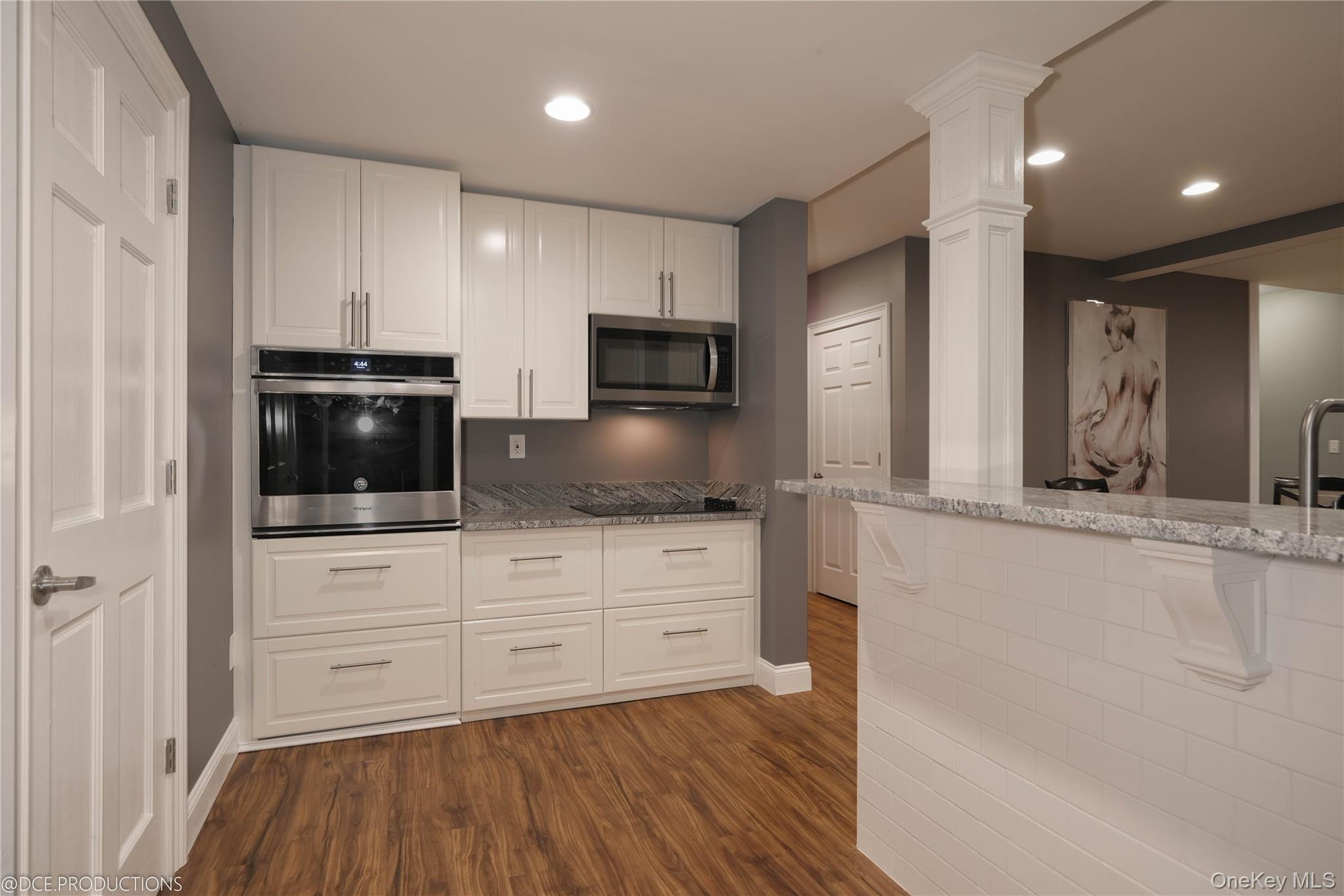 163 Hapeman Hill Road Red Hook, NY 12571 - Photo 31 of 50 Kitchen featuring white cabinetry, stainless appliances, recessed lighting and dining area.