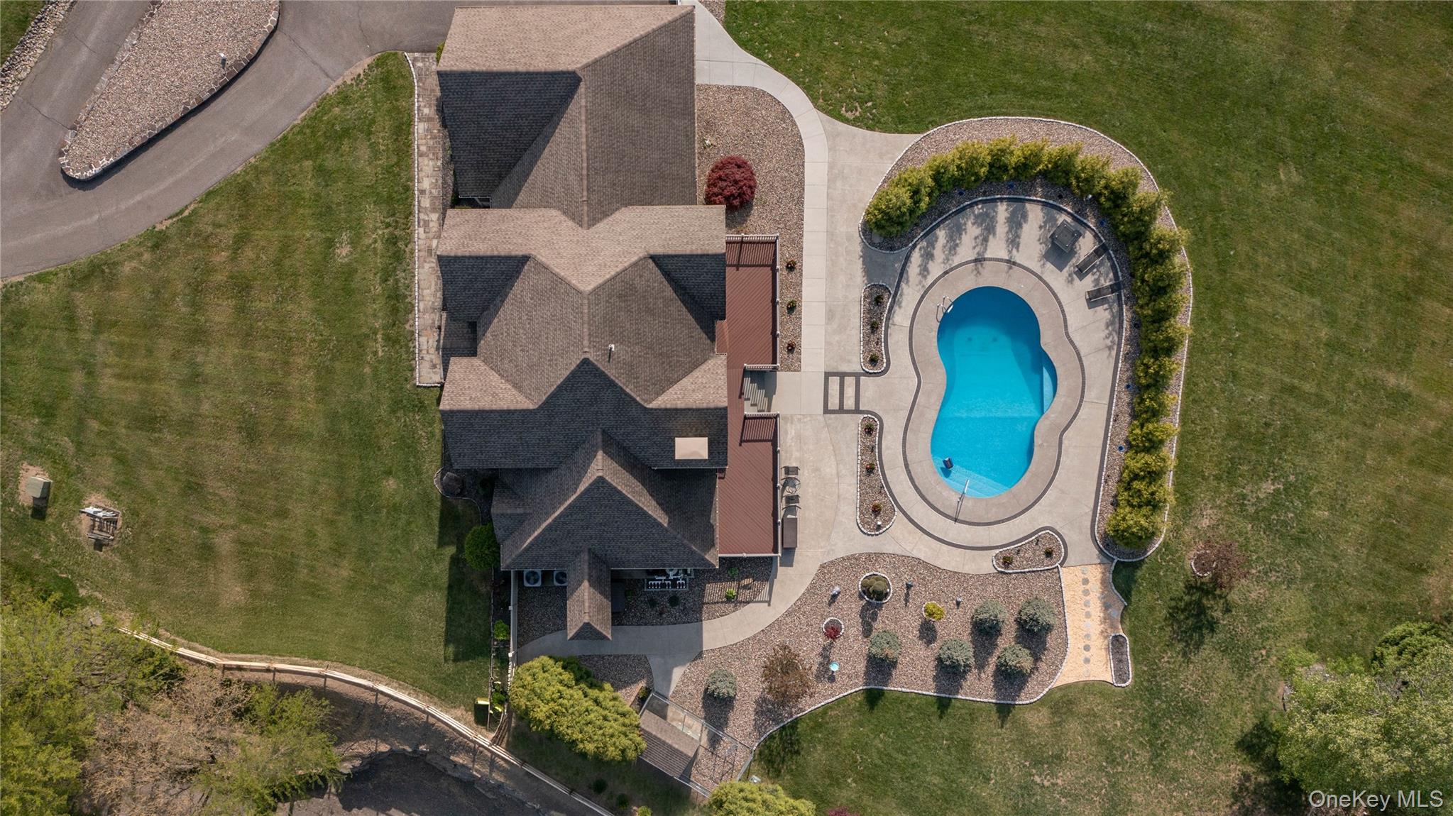 163 Hapeman Hill Road Red Hook, NY 12571 - Photo 34 of 50 Aerial view of a pool area