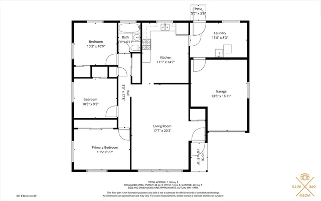 $179,900 | 907 East Burkwood Drive, Urbana, IL 61801