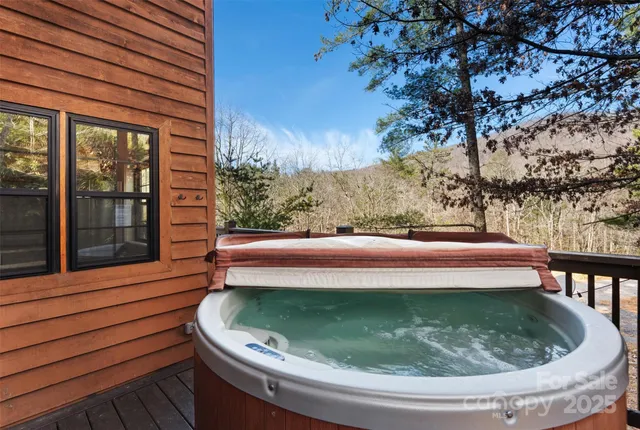 a view of a balcony with chairs