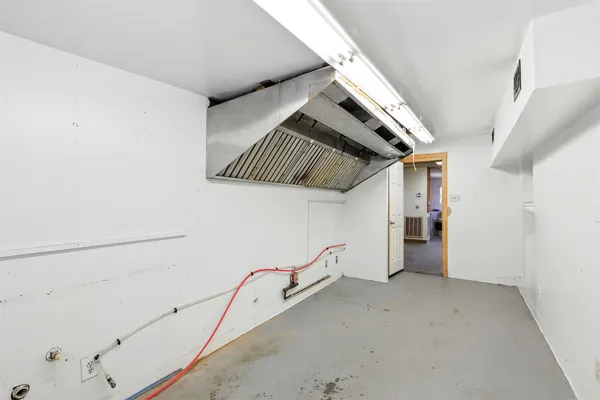 a view of a room with storage