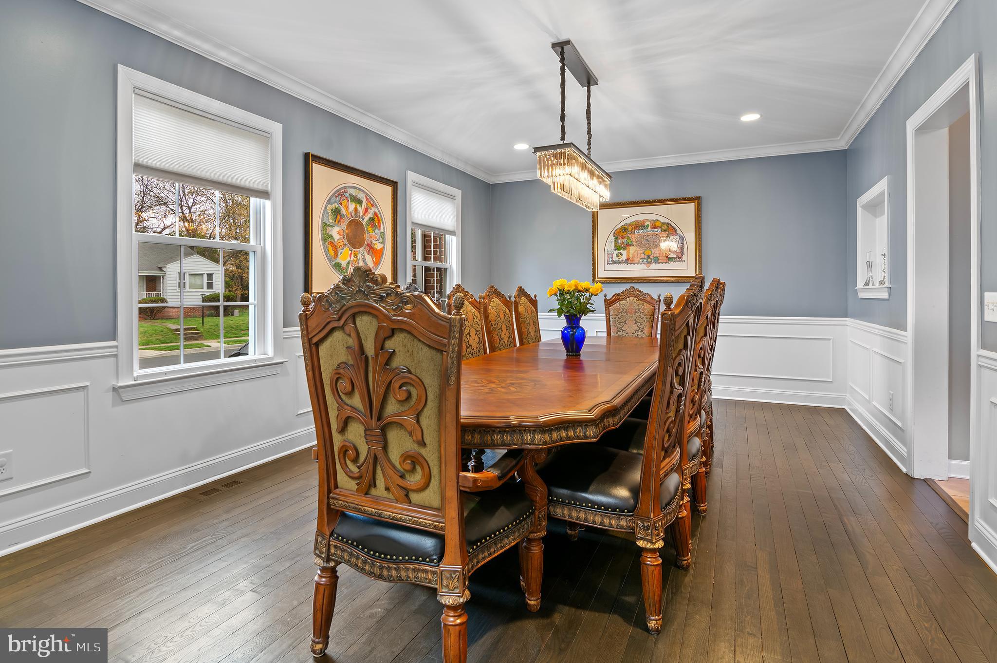 3211 Hatton Road Baltimore, MD 21208 - Photo 7 of 47 a view of a dining room with furniture window and wooden floor