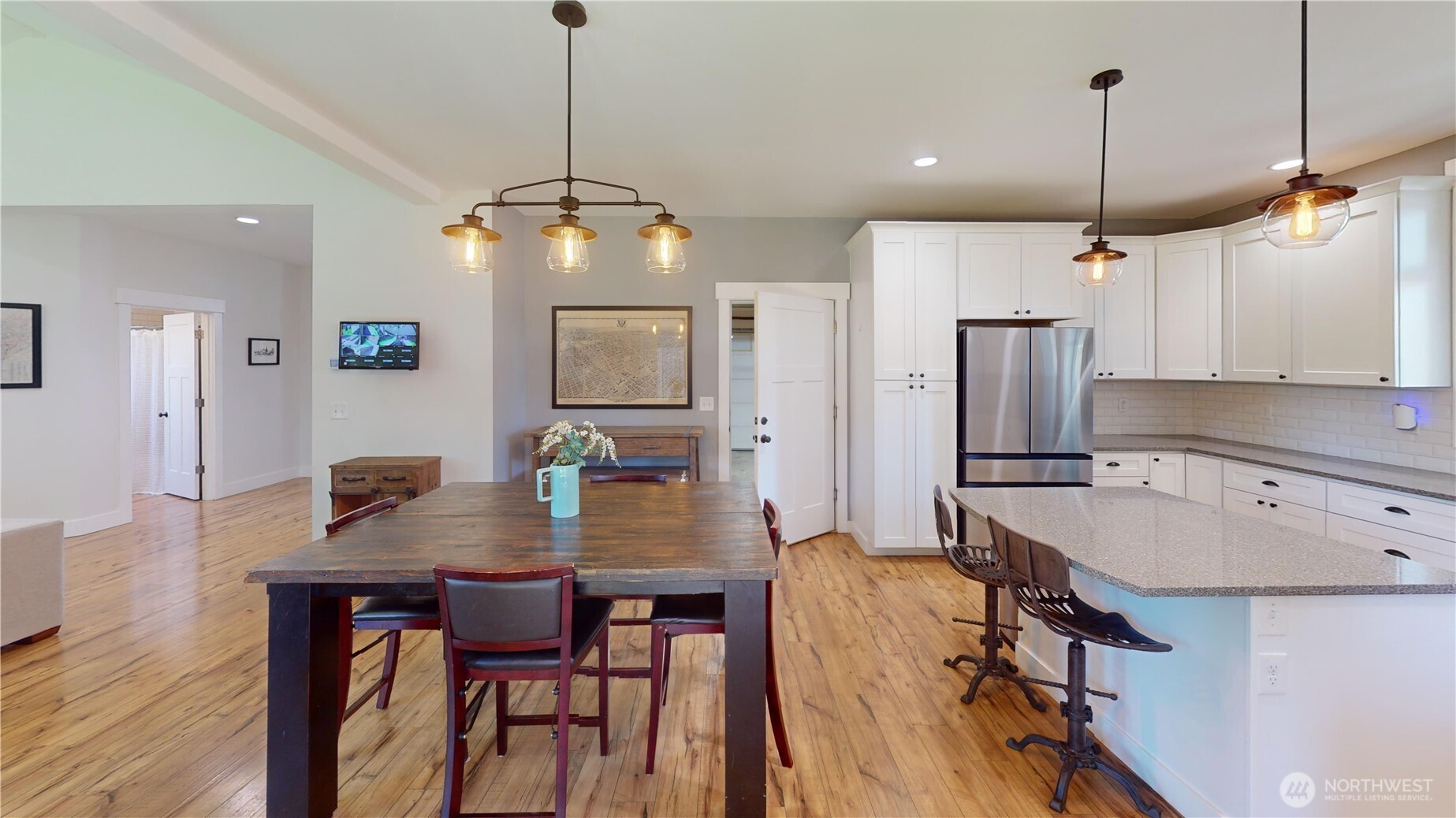 116 Alameda Avenue Fircrest, WA 98466 - Photo 11 of 33 a kitchen with a dining table and chairs