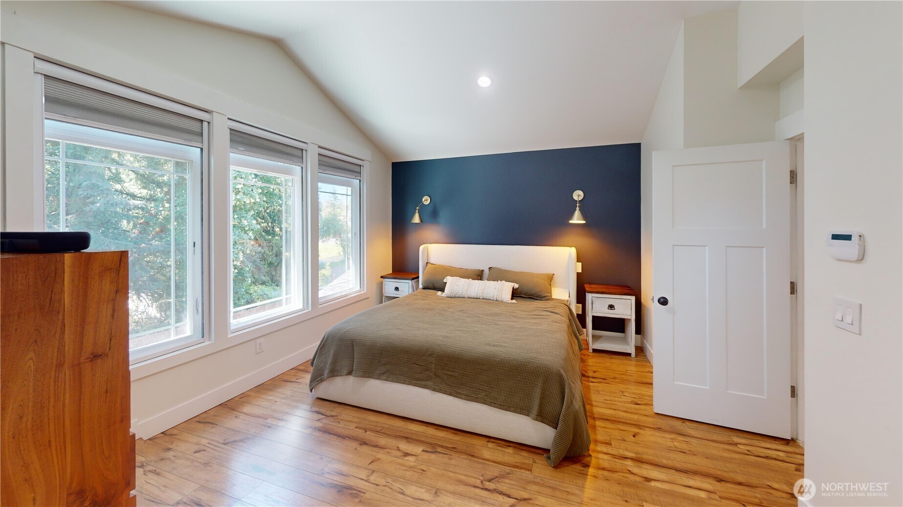 116 Alameda Avenue Fircrest, WA 98466 - Photo 19 of 33 a bedroom with a bed and large window