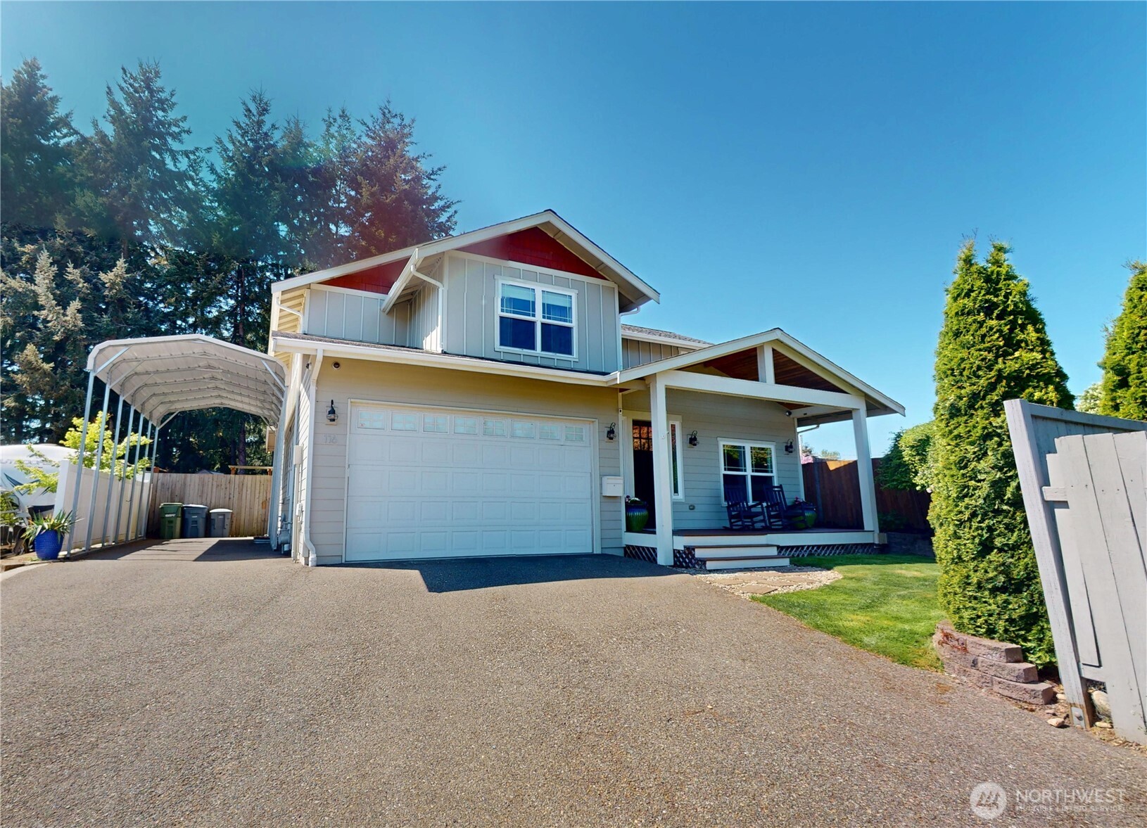116 Alameda Avenue Fircrest, WA 98466 - Photo 33 of 33 a front view of a house with a yard and garage