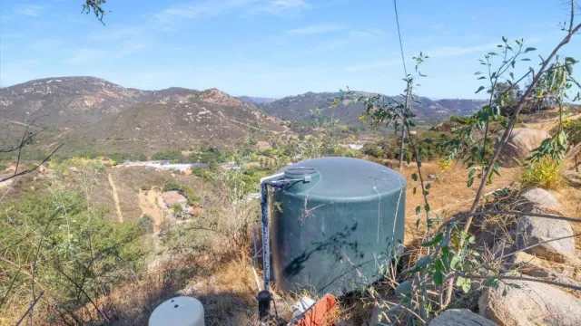 a view of a mountain in the distance