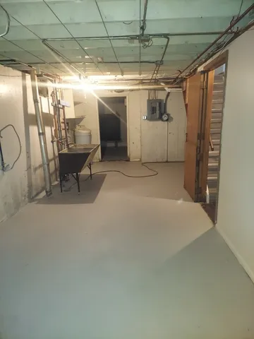 a view of a room with racks