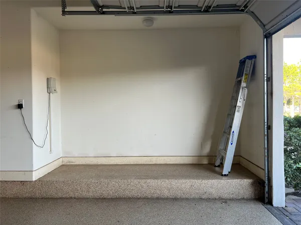 a view of a room with rack on the wall