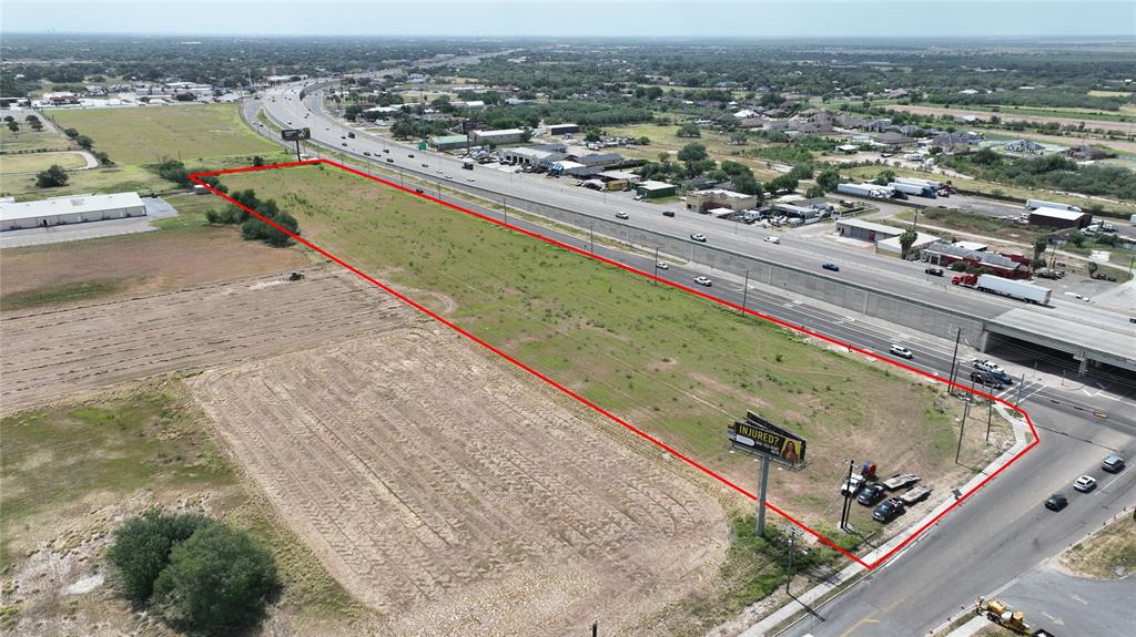 999 Interstate 2 Mission, TX 78572 - Photo 3 of 6 Aerial overview of property's location with property parcel outlined