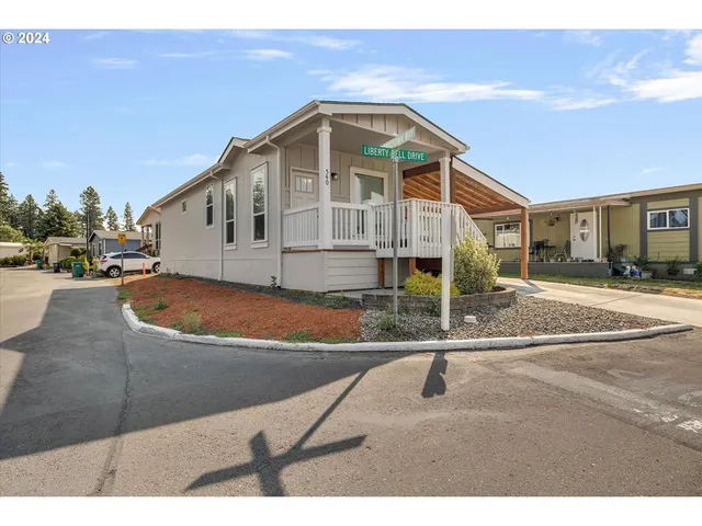 a view of a house with a swimming pool