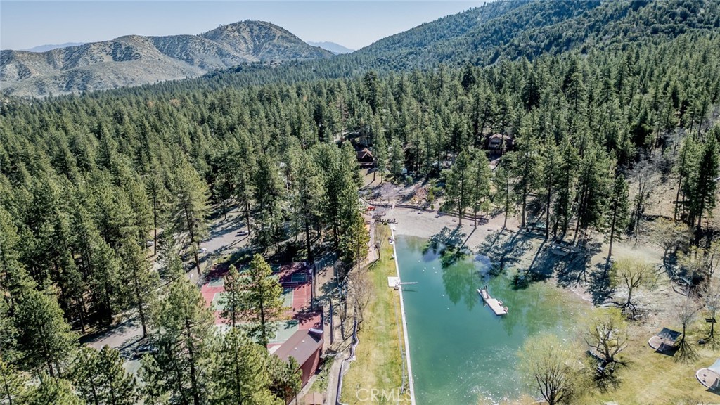 1724 Thrush Road Wrightwood, CA 92397 - Photo 28 of 39 a view of a lake with a mountain in the background