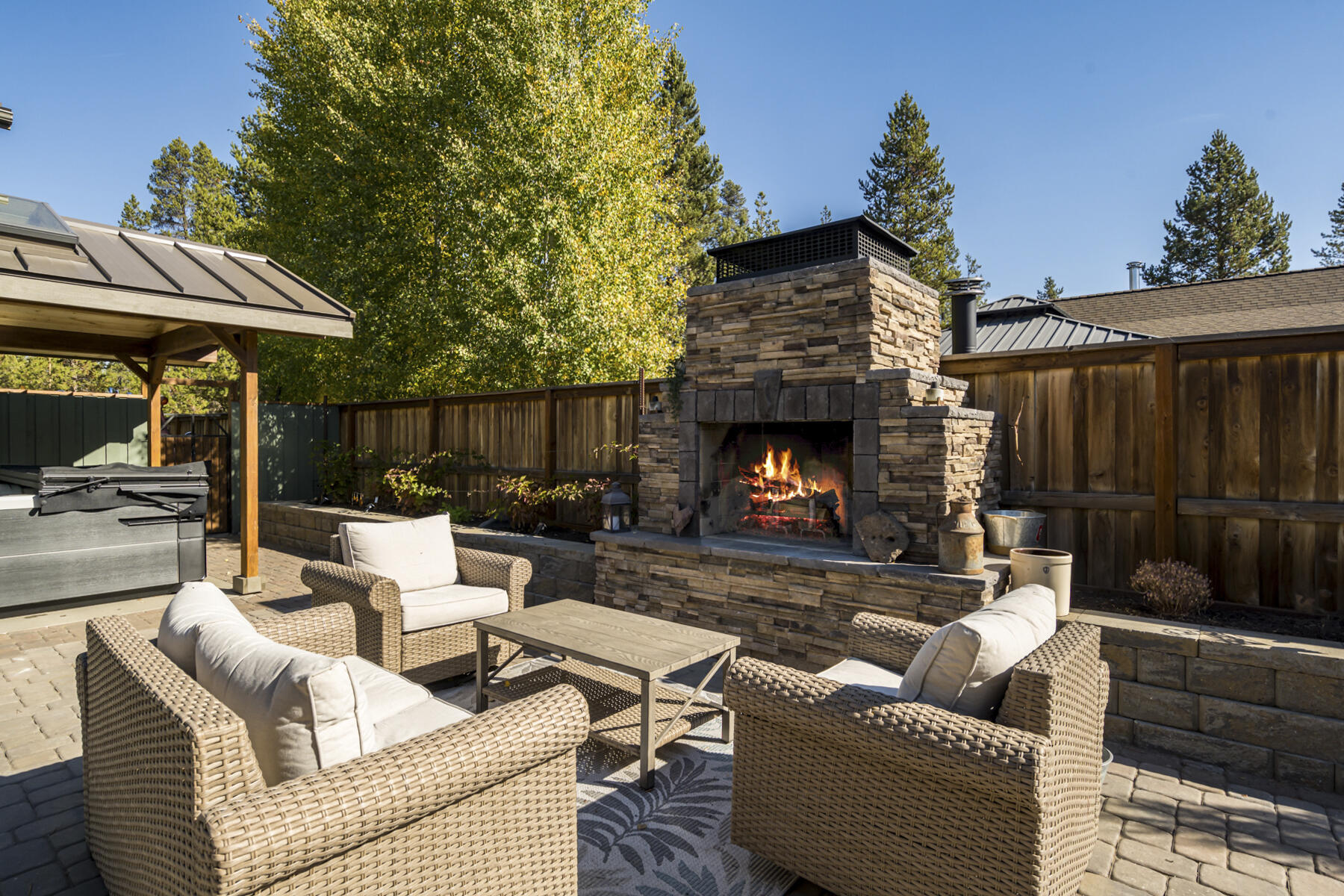 17246 Tholstrup Road Bend, OR 97707 - Photo 37 of 55 Custom Outdoor Fireplace