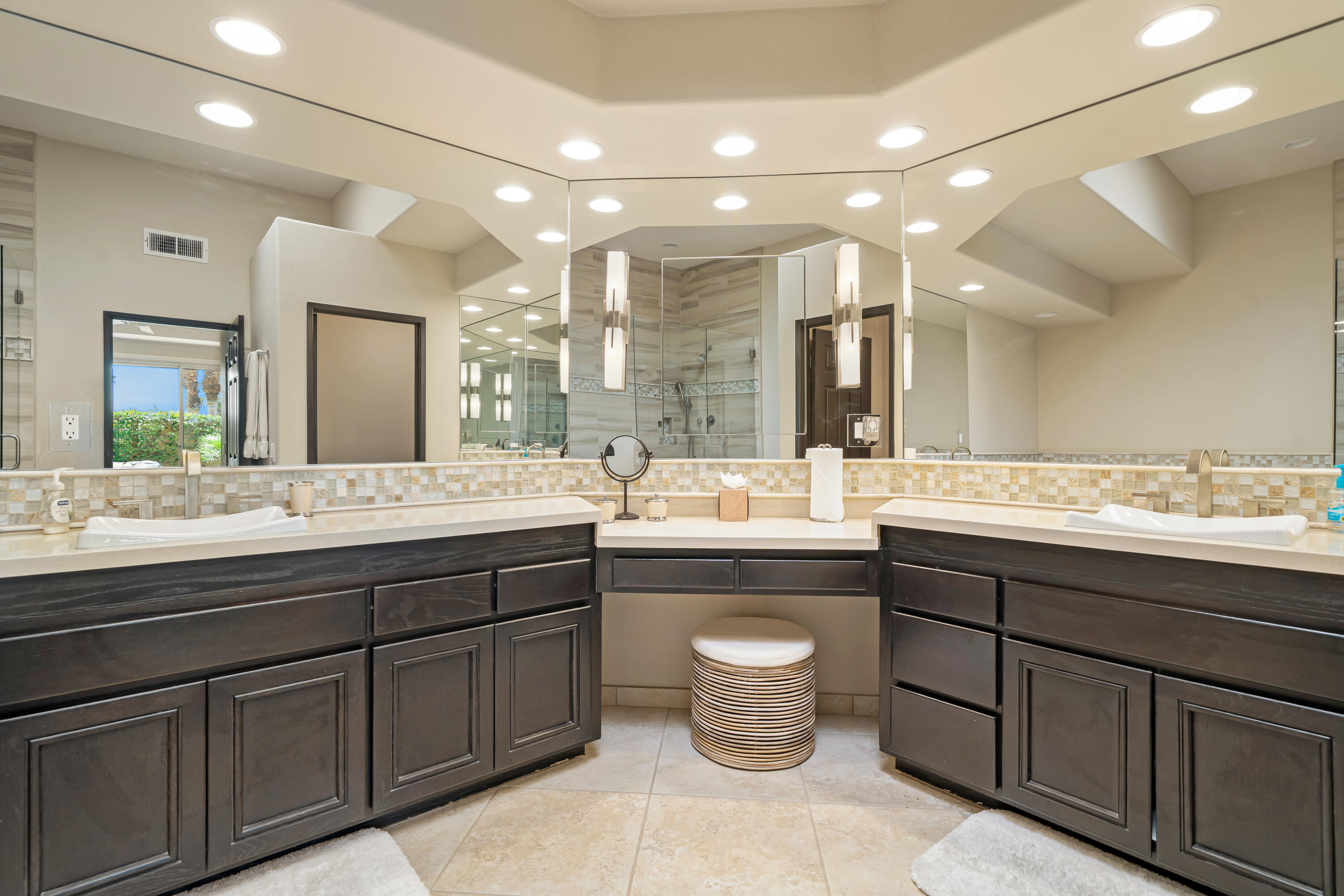 56565 Riviera La Quinta, CA 92253 - Photo 31 of 48 a spacious bathroom with a double vanity sink mirror and double