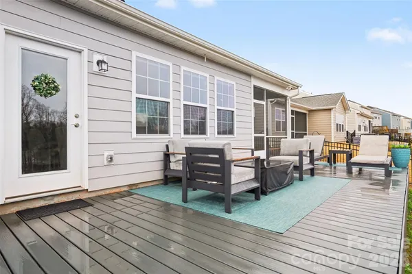 a outdoor view with a sitting space