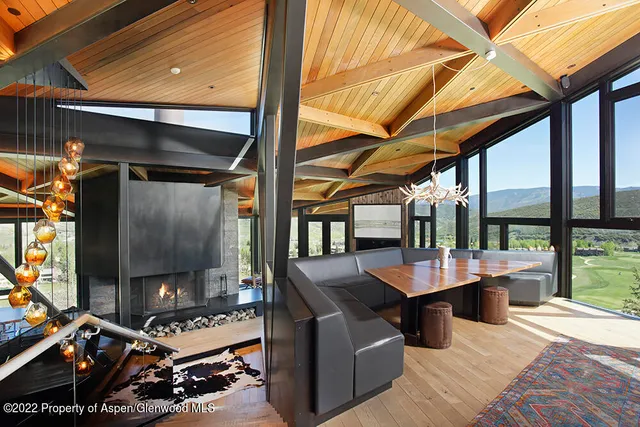 a outdoor living space with furniture