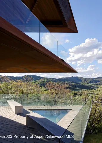a view of an ocean from a balcony