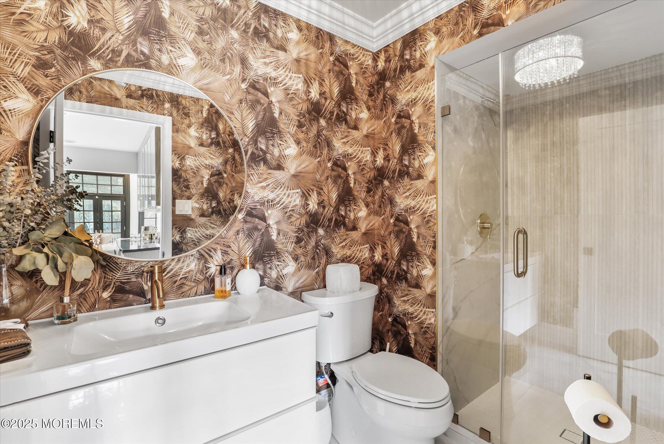 13 Valley Forge Road Eatontown, NJ 07724 - Photo 35 of 74 a bathroom with a sink a toilet and shower