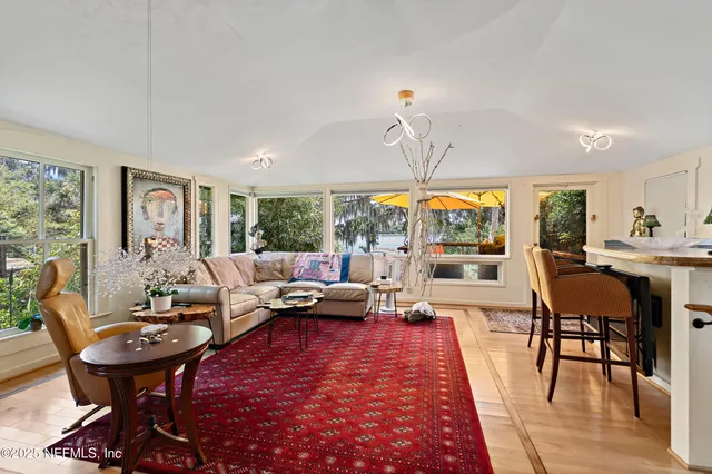 a view of outdoor space with seating