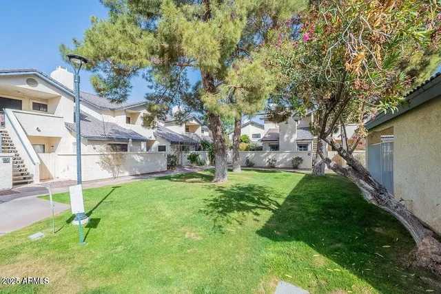 an aerial view of residential building with outdoor space