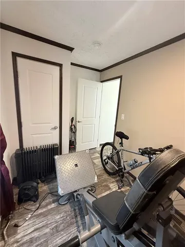 a workspace with furniture and window